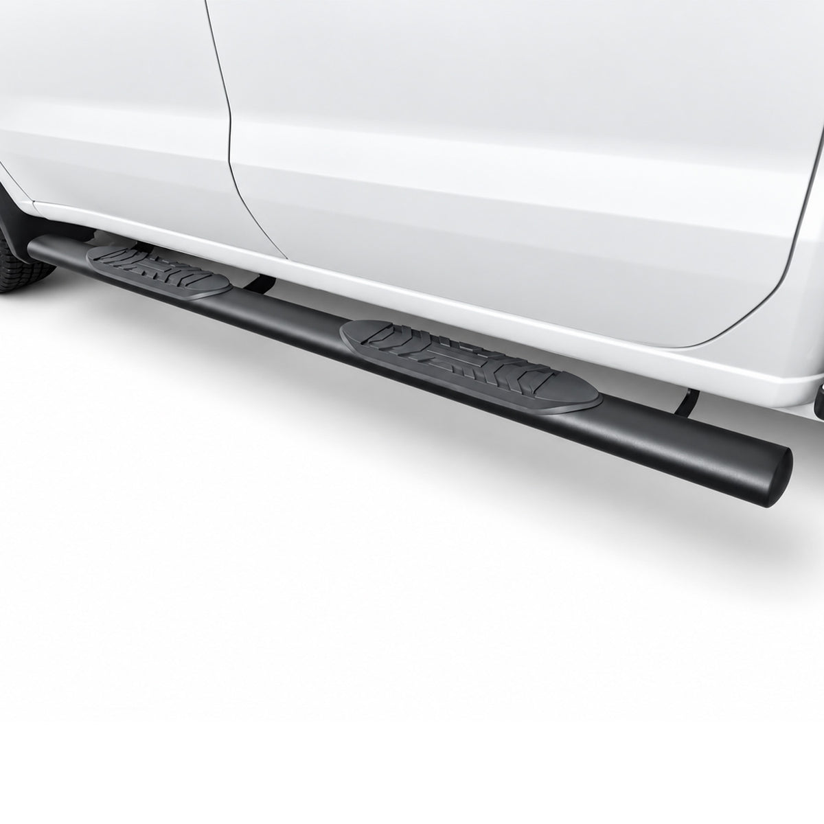 5" Heavy-Duty Stainless Steel Oval Tube Running Board for Chevrolet Silverado 2500 3500/ GMC Sierra 2500 3500