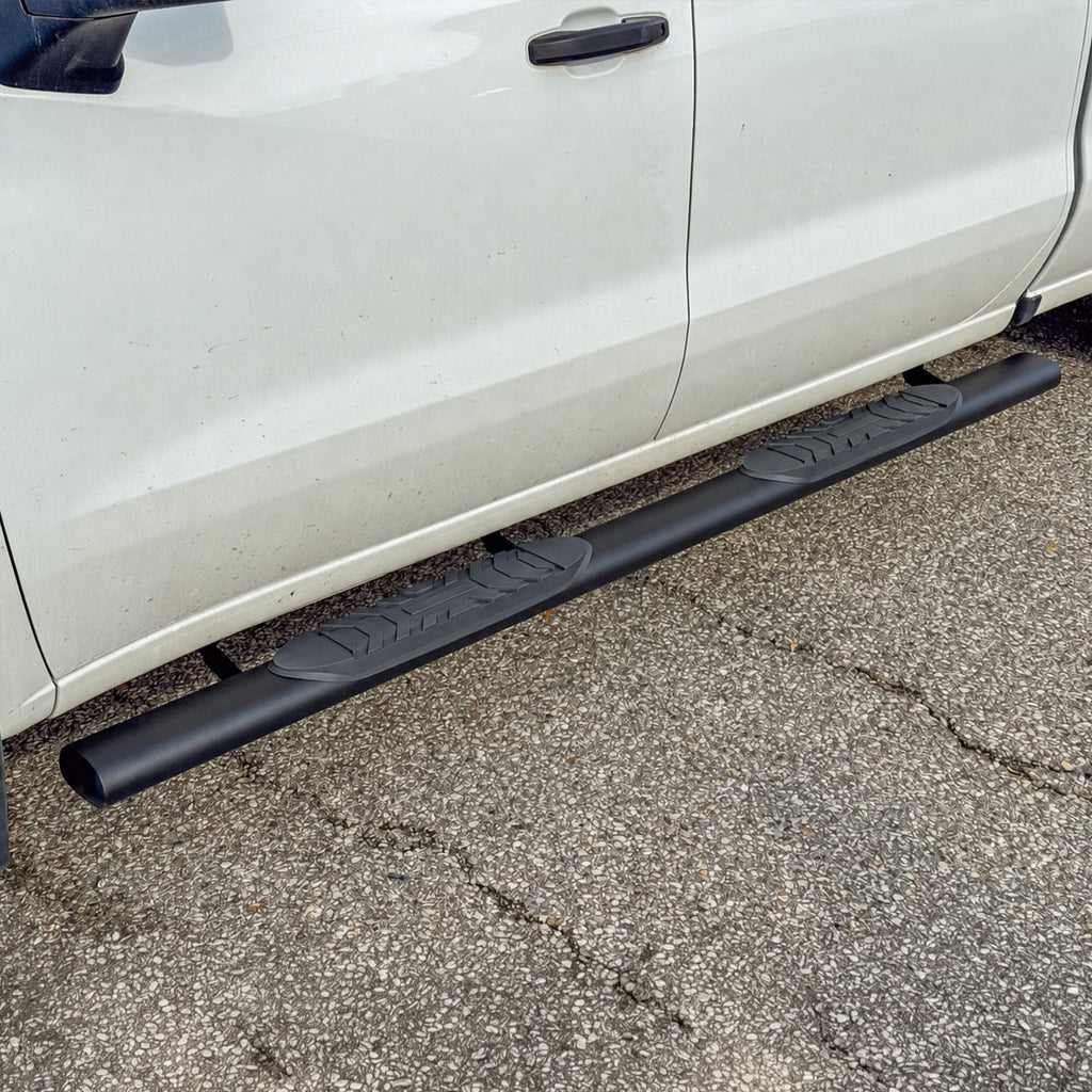 5" Heavy-Duty Stainless Steel Oval Tube Running Board for Chevrolet Silverado 2500 3500/ GMC Sierra 2500 3500