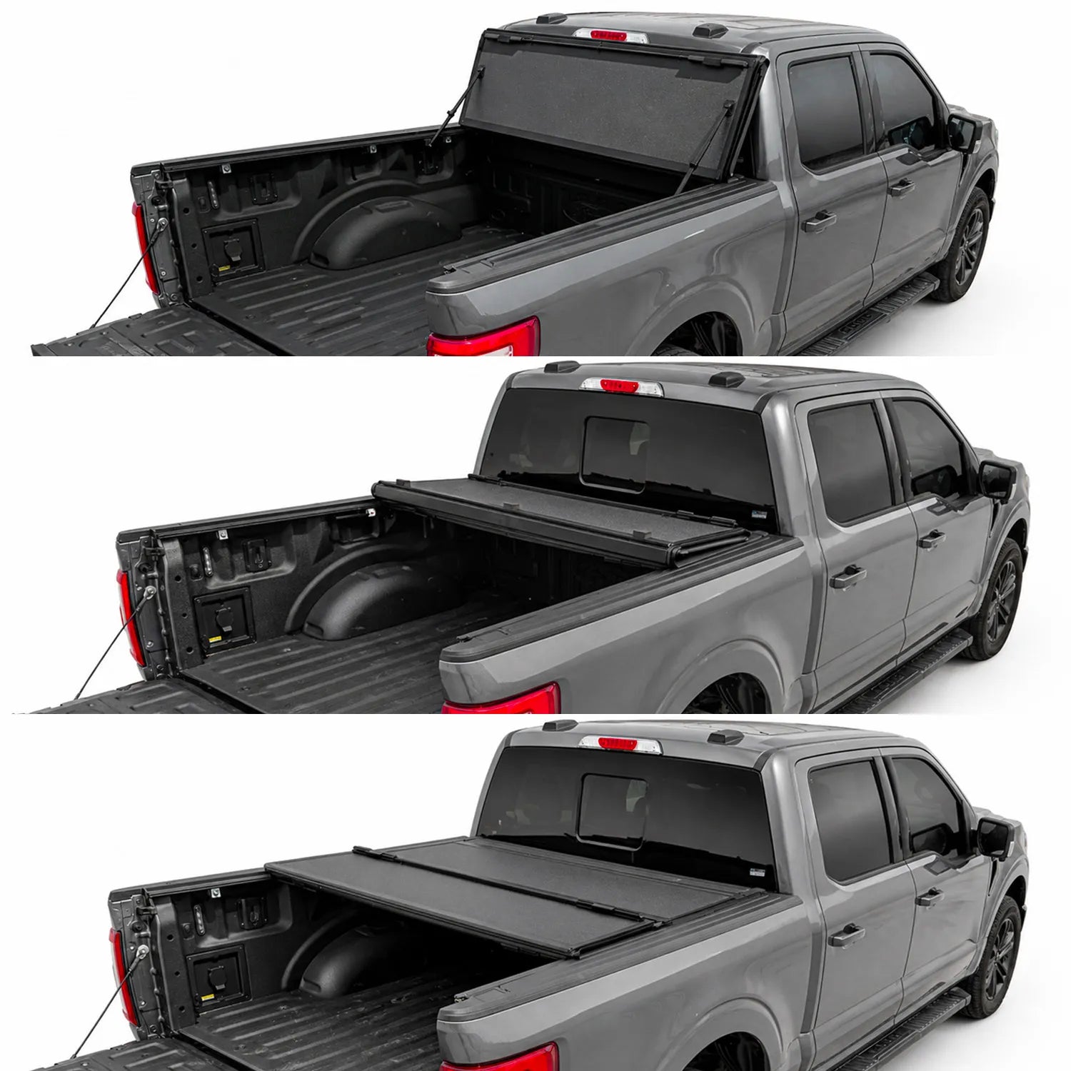 Hard Tri-Fold Flip Back Tonneau Cover for Nissan Frontier